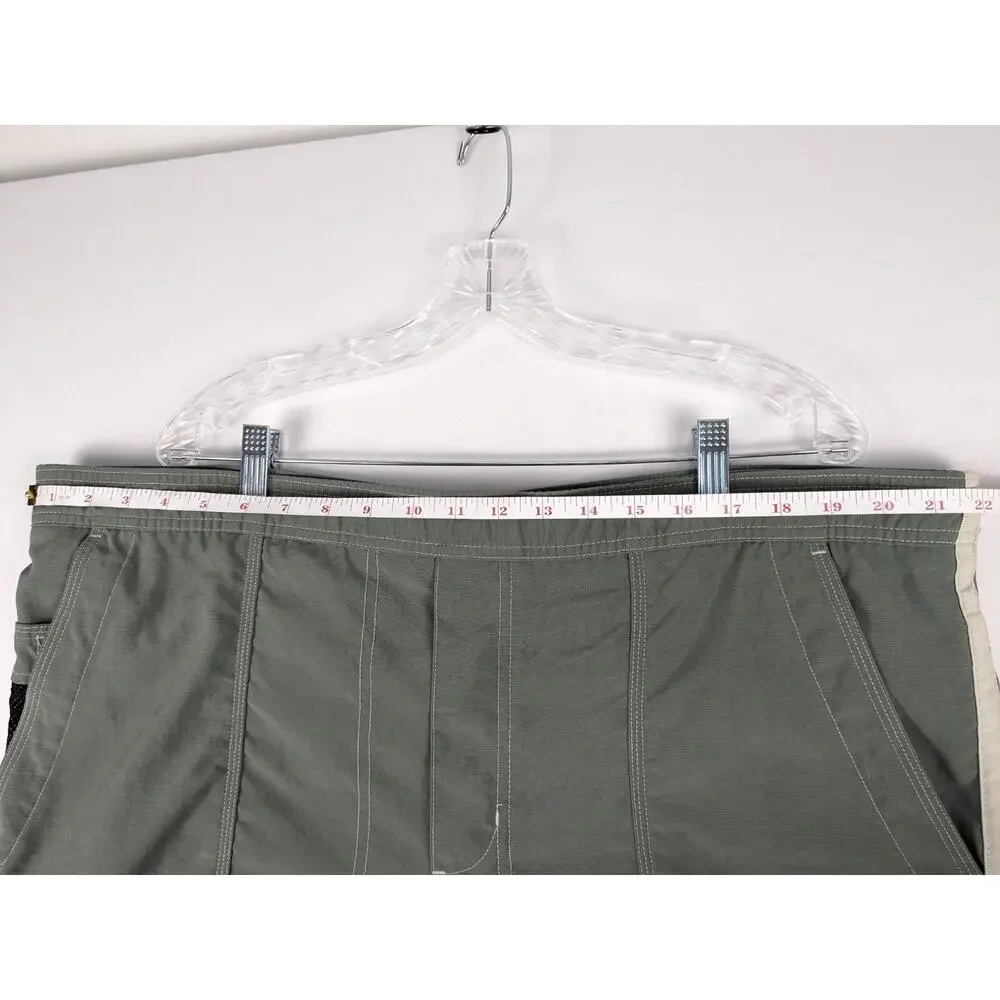 Columbia Swim Trunks Mens Large‎ Green Cargo Mesh Lined Board Shorts AM4211